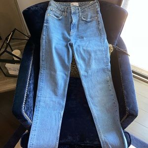 High waisted straight leg Zara jeans